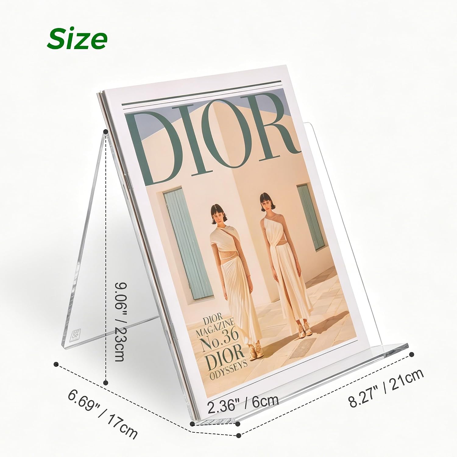 Acrylic Book Stand / 6 x 8 / Clear