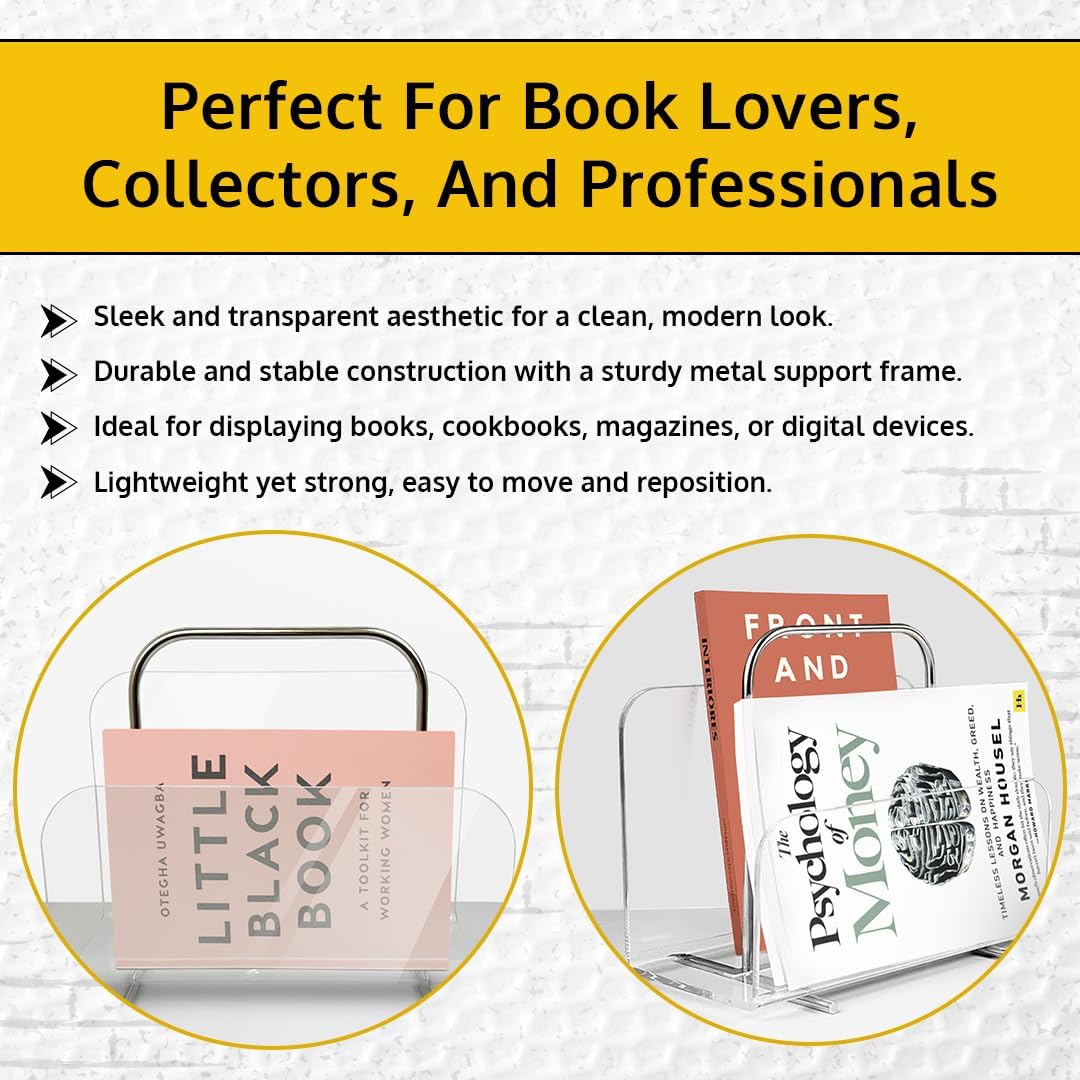 Acrylic Book Holder Stand Magazine Display Holder