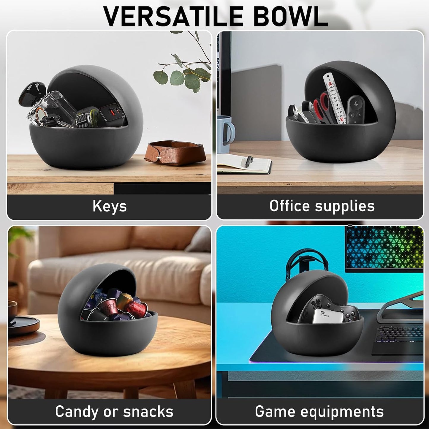 Decorative Candy Bowl / Black / S