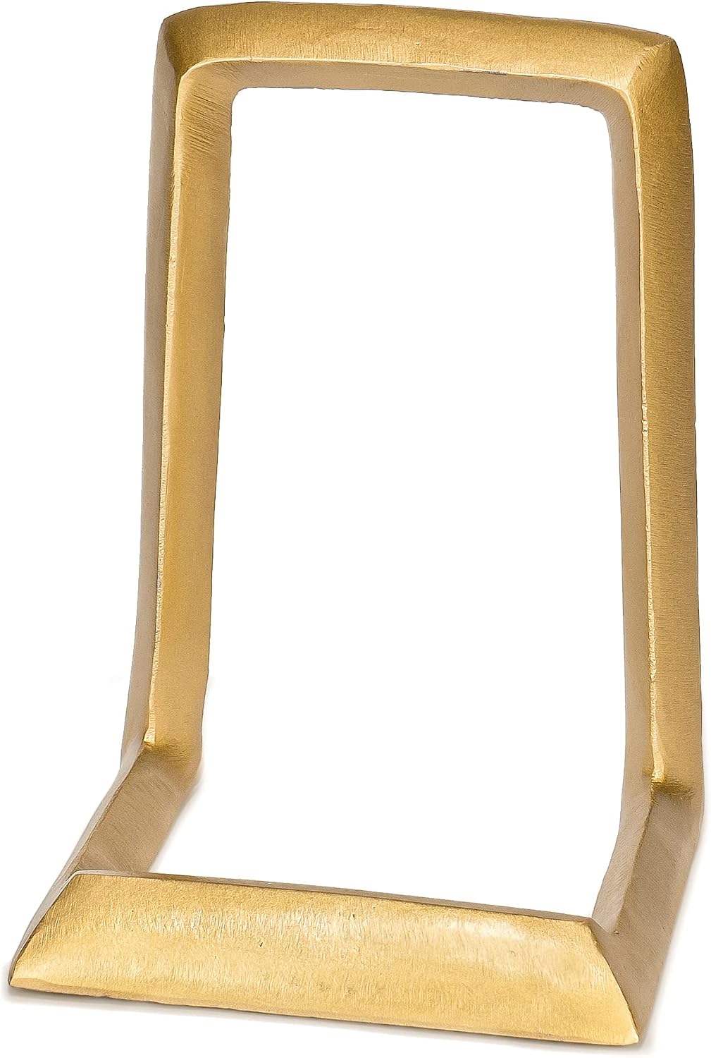 8" Decorative Metal Display Plate Stand and Art Holder Easel in Distressed Finish / Gold
