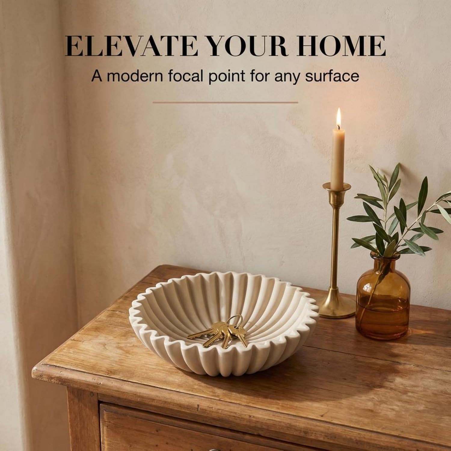 Organic Modern Home Decor Bowl / Gray