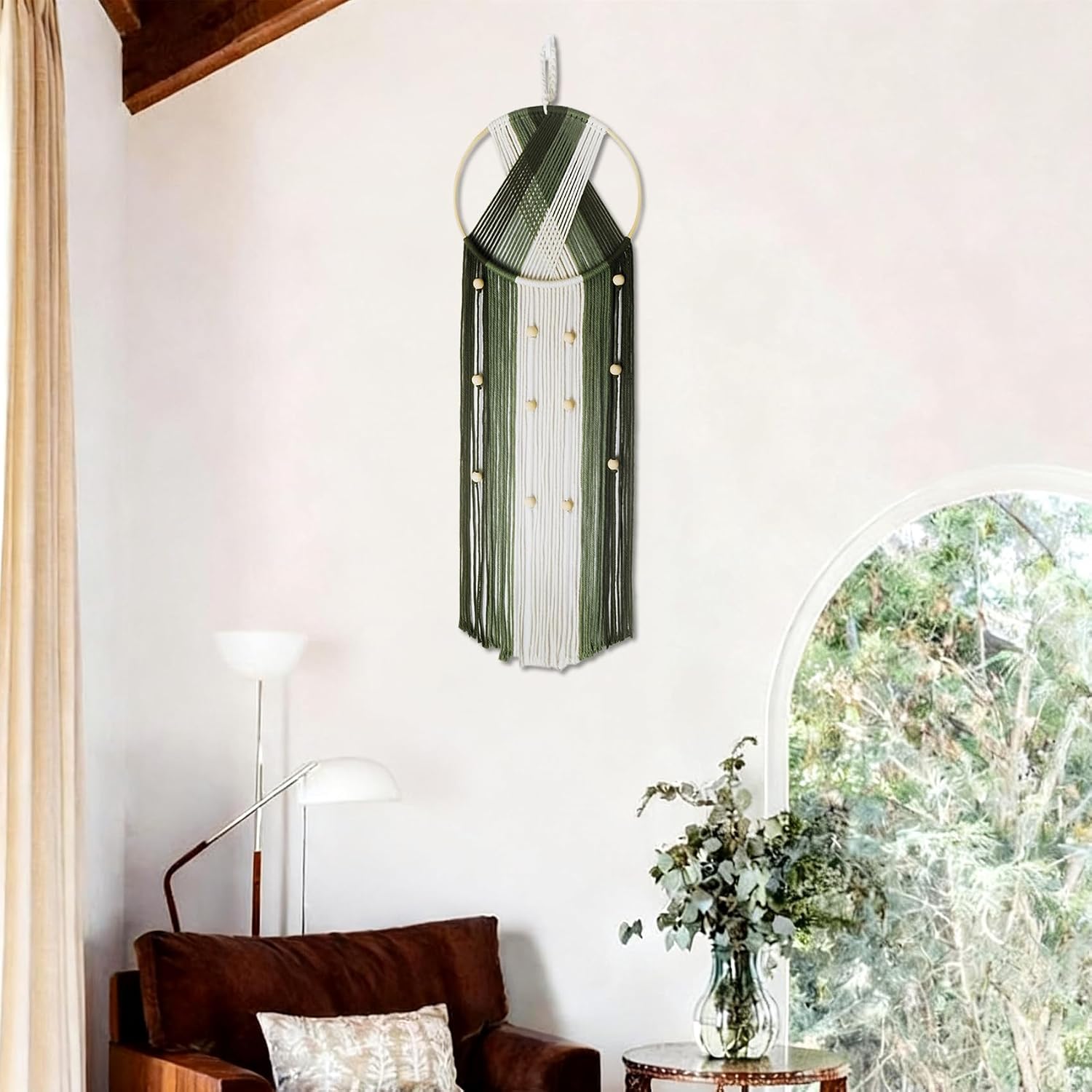 Boho Macrame Wall Hanging / Green