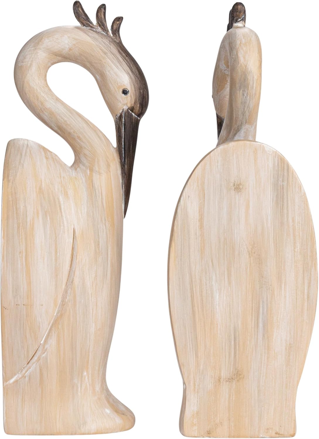 Resin Heron Bookends / Cream