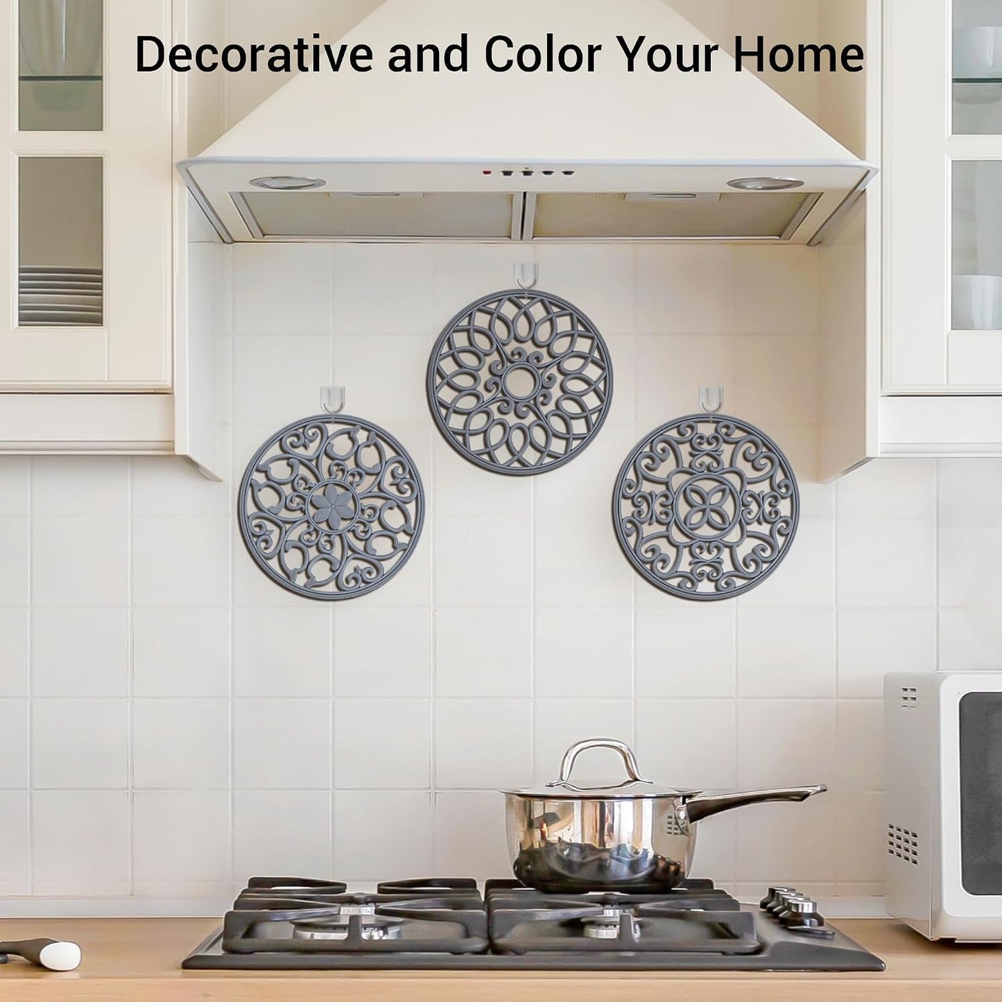 Heat Resistant Pots and Pans Holders / 02-grey / Set of 6