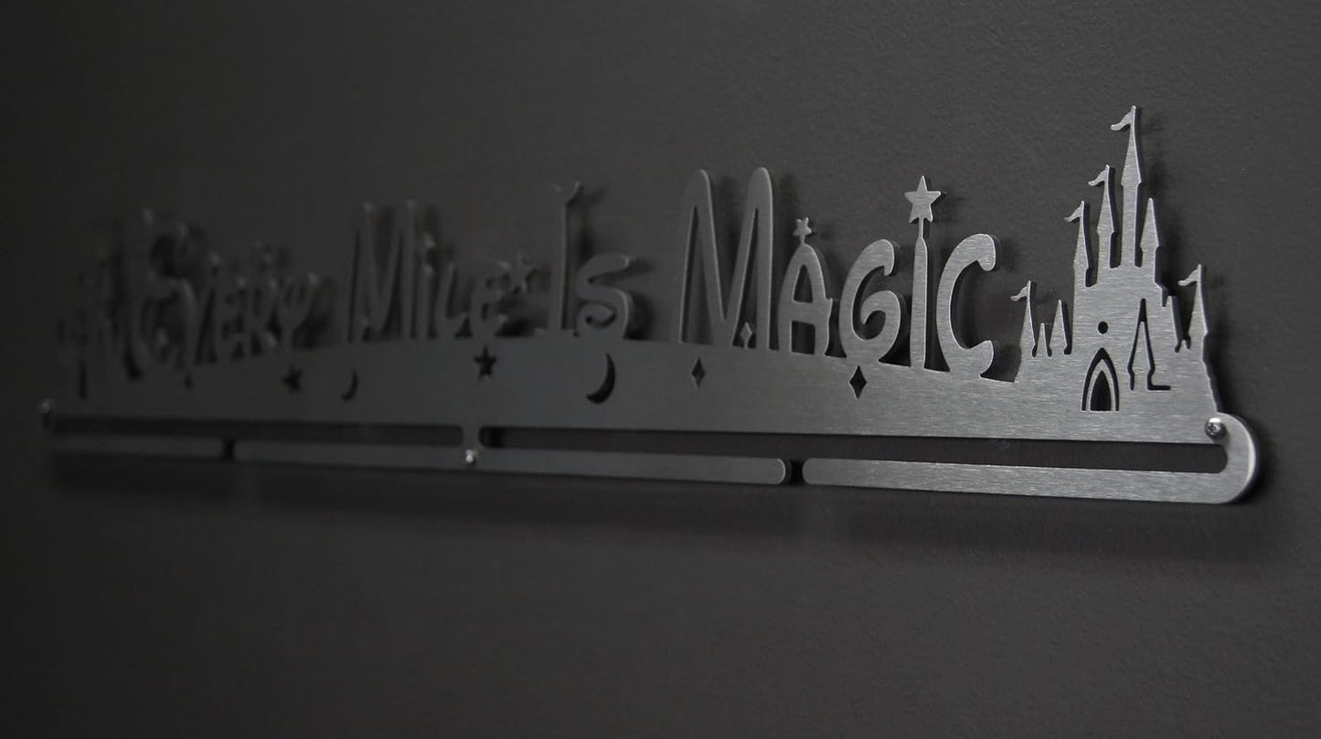 Allied Medal Hanger - Every Mile is Magic (18" Wide with 1 Hang bar) - Medal Hanger Holder Display Rack - Multiple