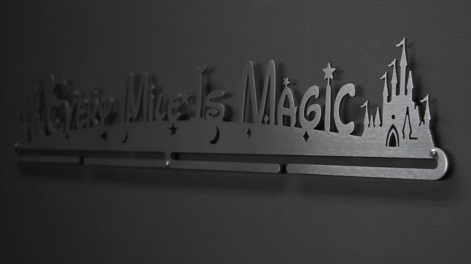 Allied Medal Hanger - Every Mile is Magic (18" Wide with 1 Hang bar) - Medal Hanger Holder Display Rack - Multiple