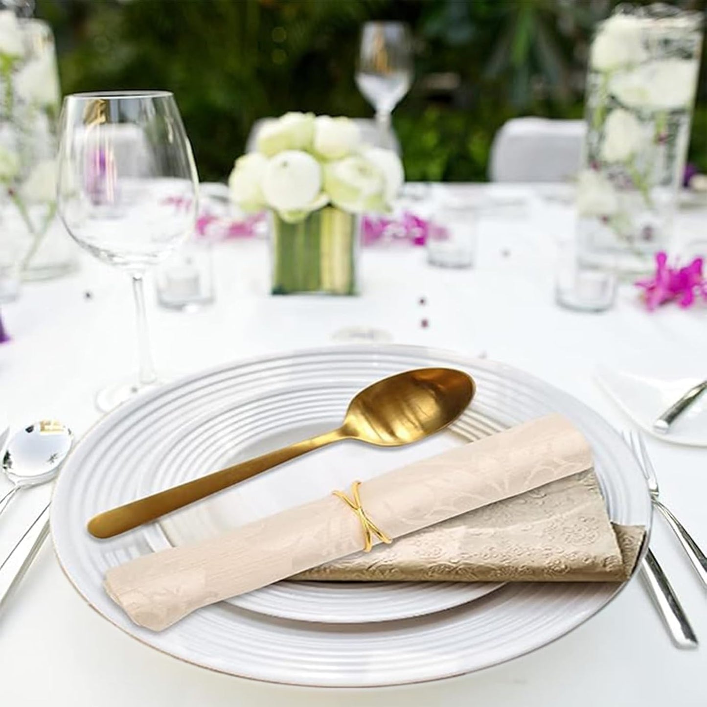 Gold Napkin Rings - 36 PCS Metal Spiral Napkin Rings(Spiral) | Napkin Holders Buckles for Family Dinner, Wedding