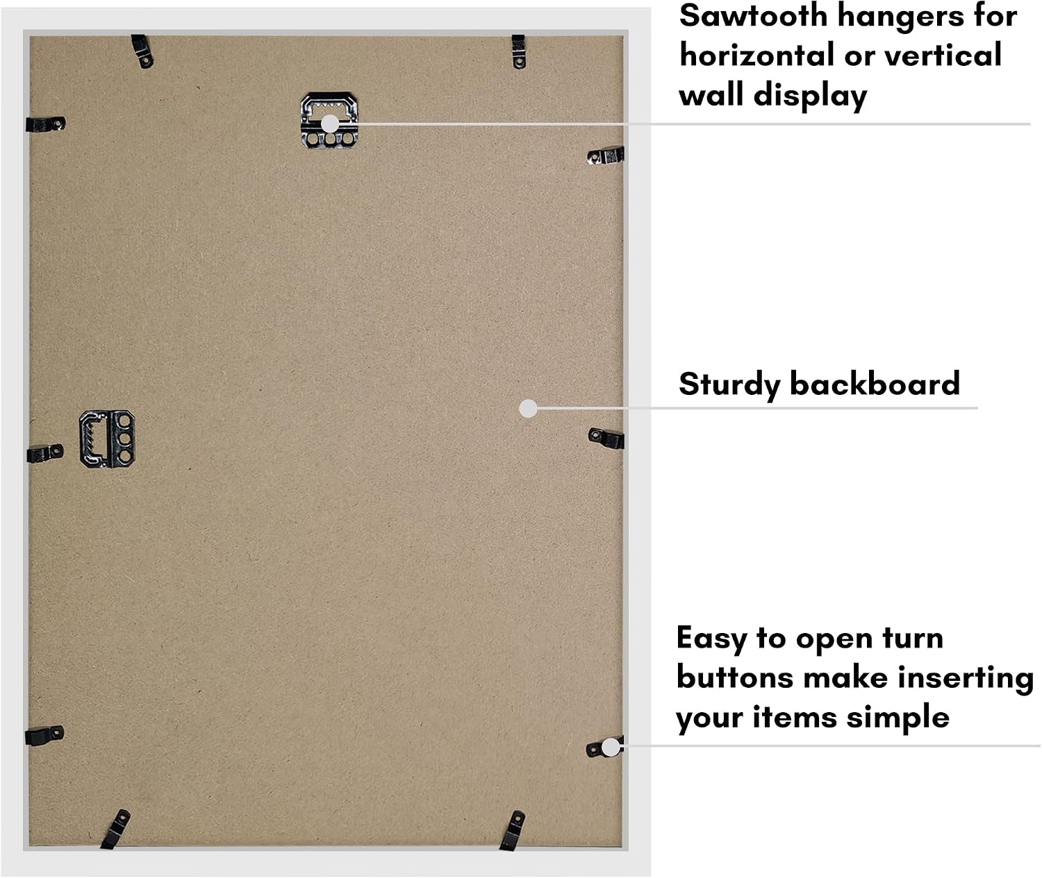 Americanflat 12x16 Shadow Box Frame - Engineered Wood - White | Polished plexiglass front, 1.5 inch interior depth