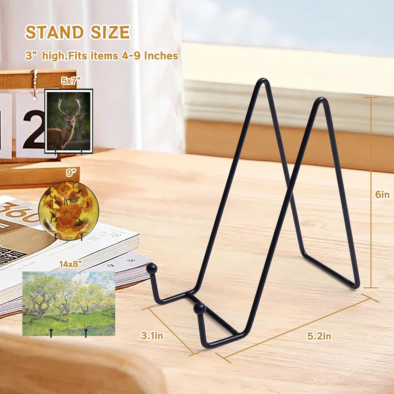 Tabletop Stands / Picture & Decorative Plate Holder / 6inch / Set of 2