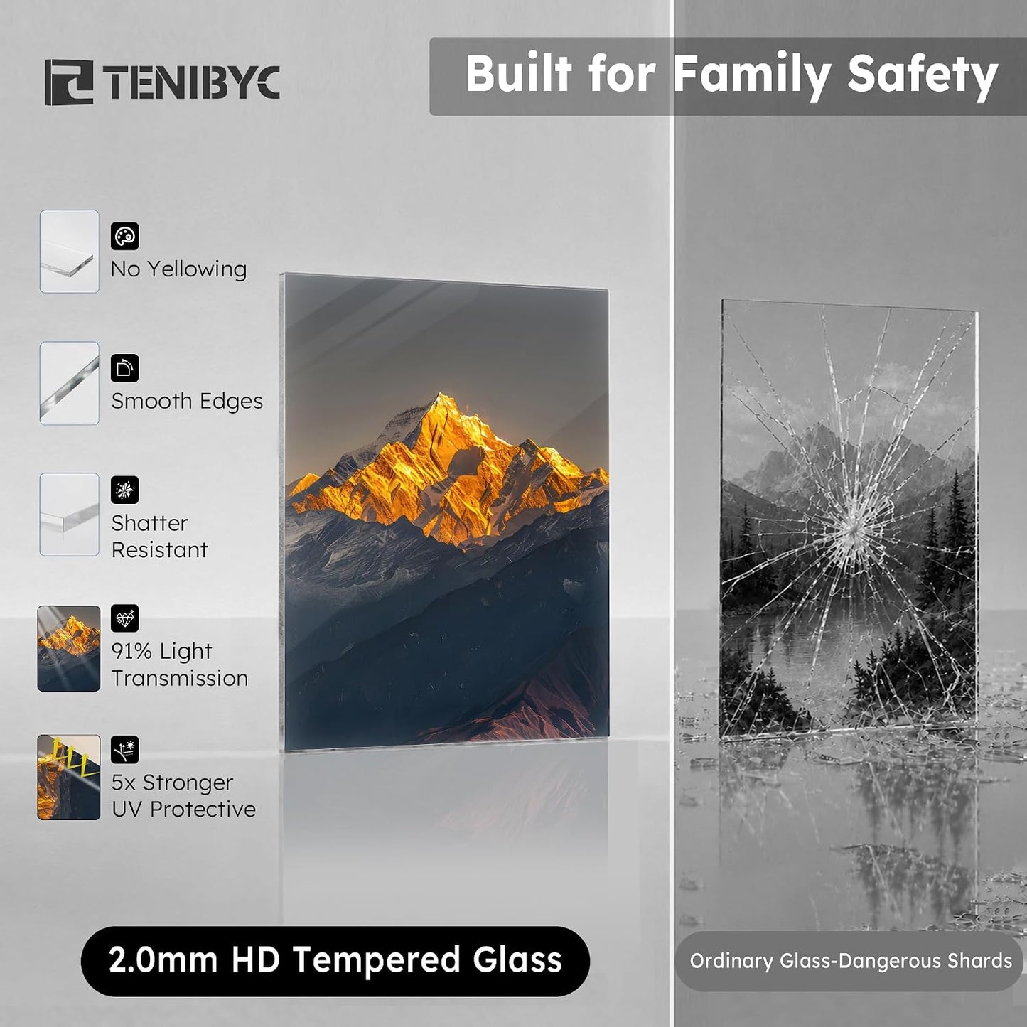 13x19 Picture Frame 3 Pack, Black Wood, Real Glass, Wall Hanging | Thick HD Tempered Glass, Large Poster Frame for Wall