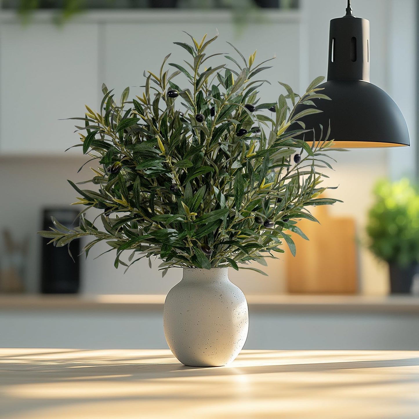 24" Artificial Olive Branches / Silk / Middle / Set of 8