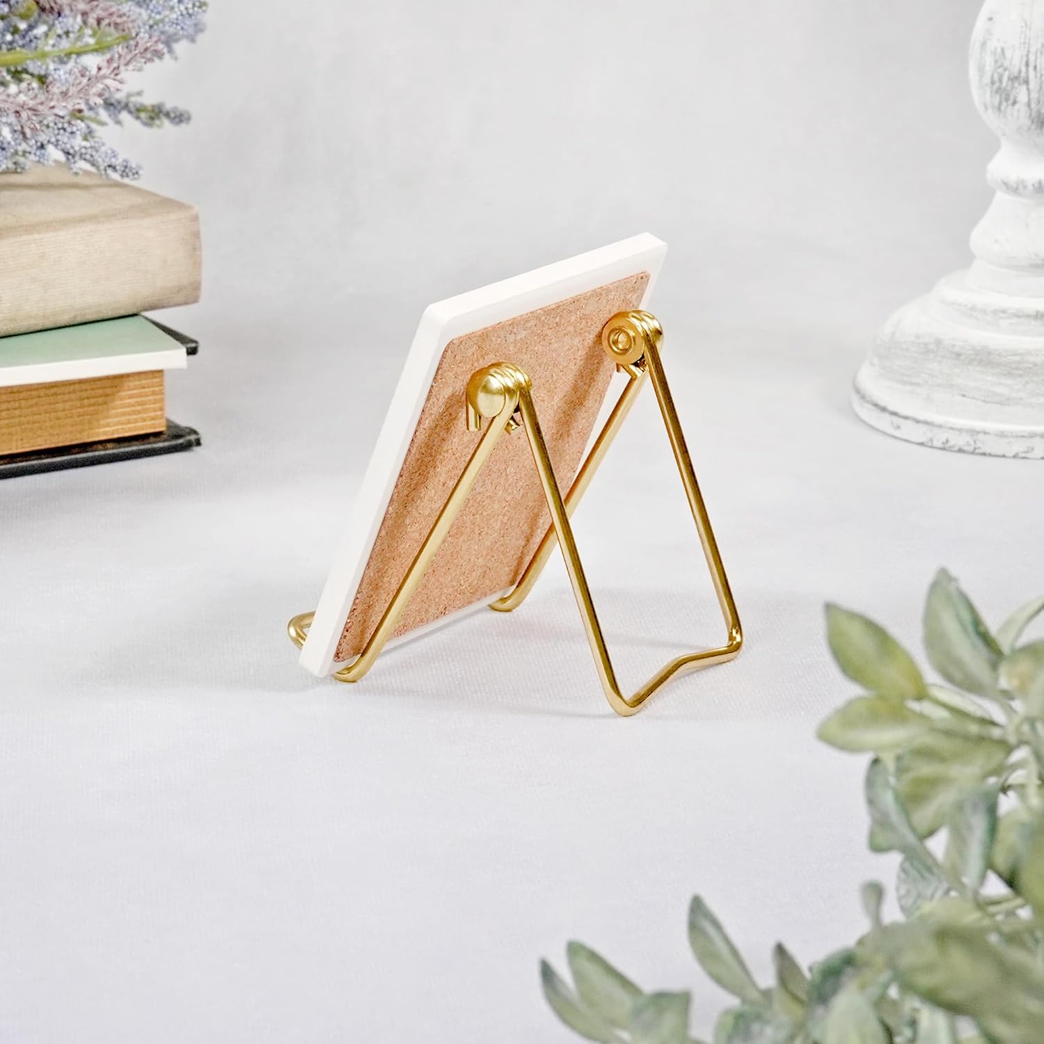 Bard's Folding Gold-toned Wire Easel Stand, 3" H x 2.75" W x 3" D, Pack of 6