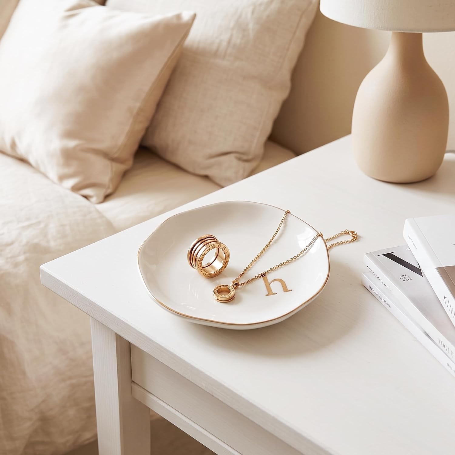 Ceramic Jewelry Tray / H / White