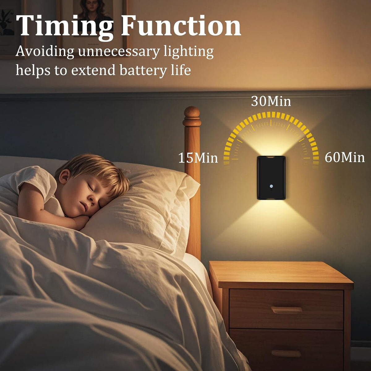 Eneru Motion Sensor Wall Sconce, Rechargeable Wireless Lights Indoor 4 Pack | 5000mAh Battery Powered, Remote 3CCT