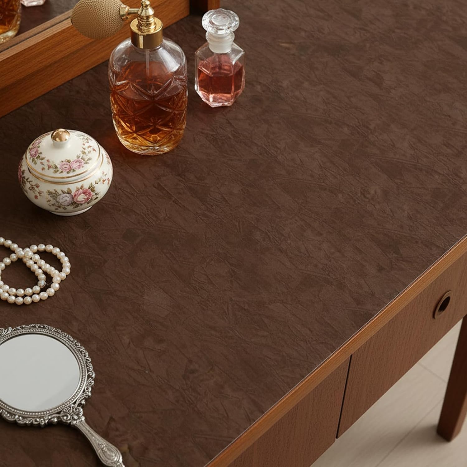 Brown Peel and Stick Wallpaper Velvet Wallpaper / 79 x 17.5 / Brown Velvet