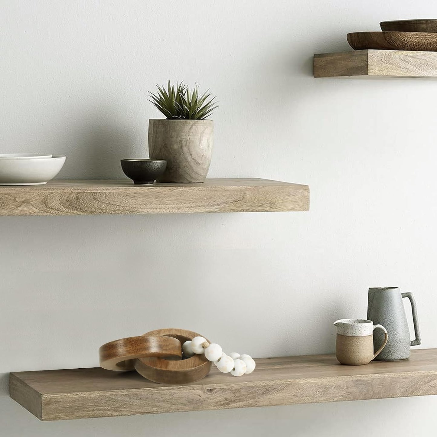 Wood Chain Link Decor / 3 Link / Natural