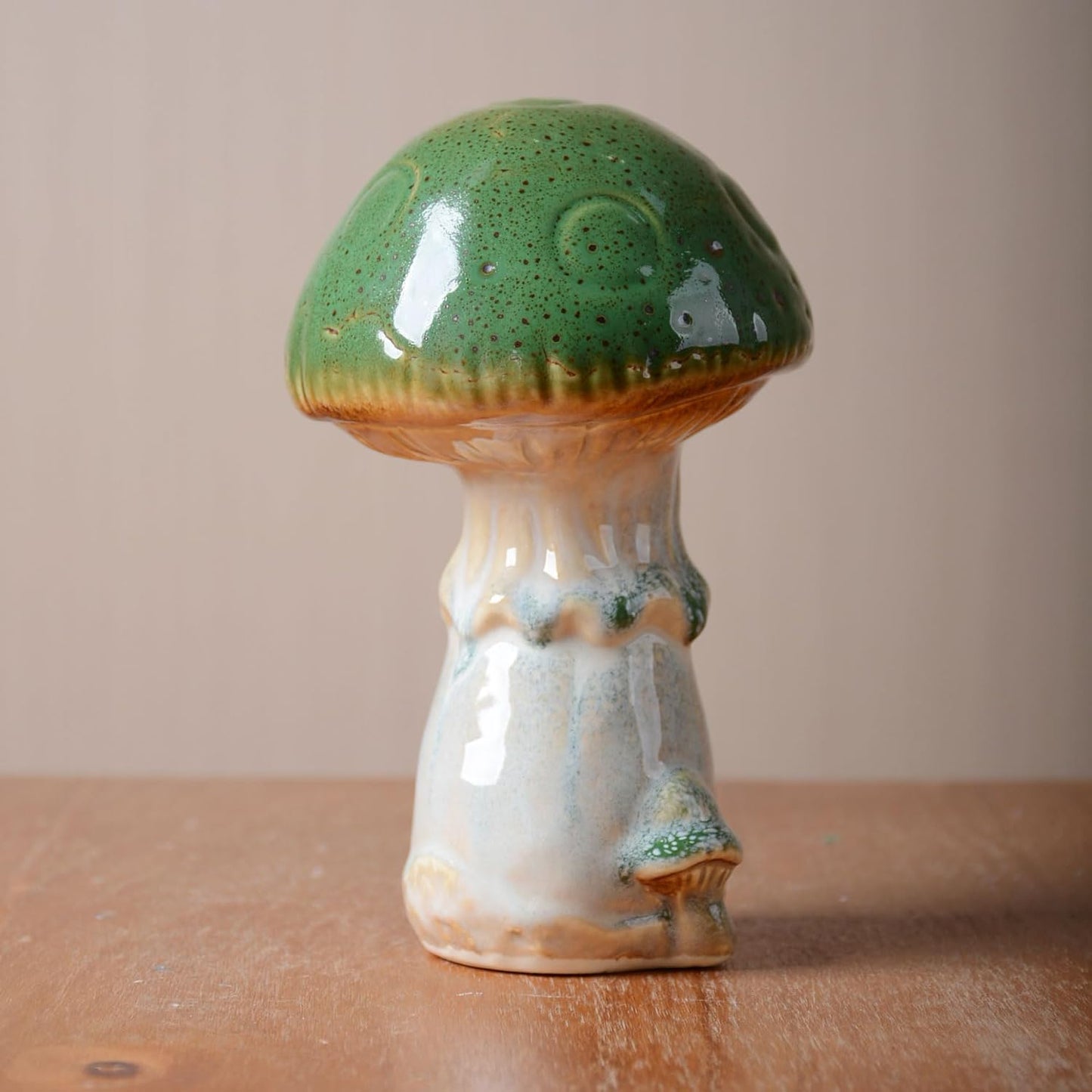 Mushroom Statue Decor Fairy Garden Sculpture Figurine Home Gift Art / 6.5 Inch