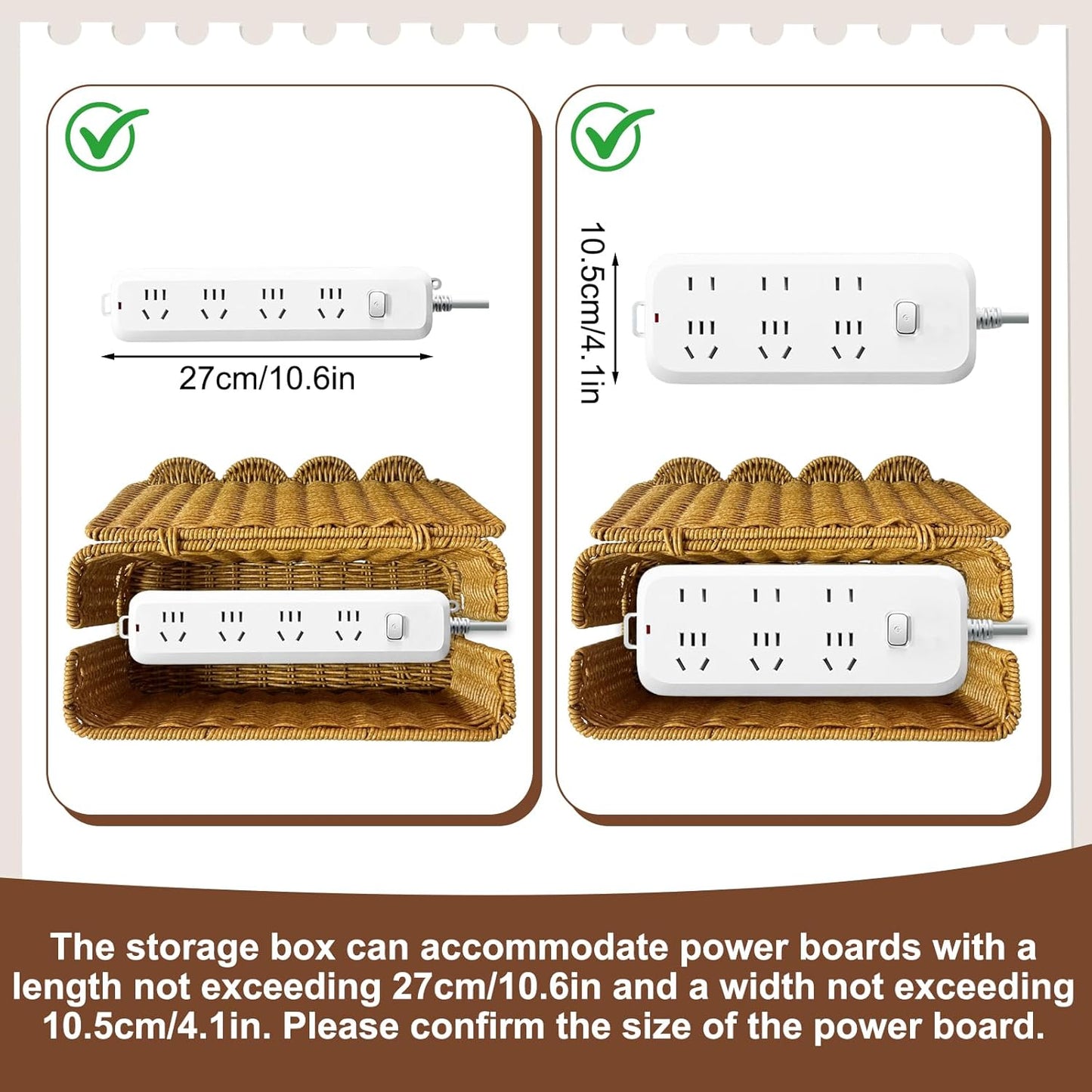 Elegant Plastic Rattan Cable Organizer