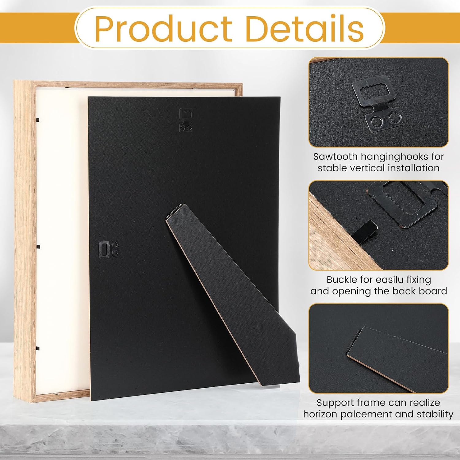 Ripeng 16 Pack 11x14 Inch Shadow Box Frame Display Cases, Deep Picture Frames for Wedding Bouquet Preservation