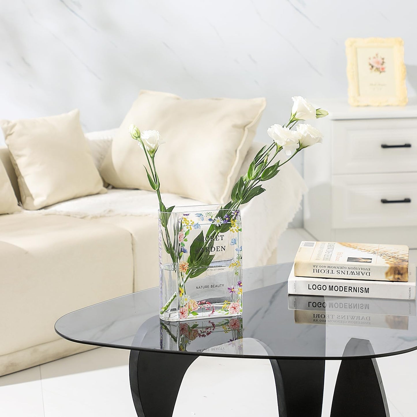 Glass Book Vase / Sg / Glass-7.8 / Clear