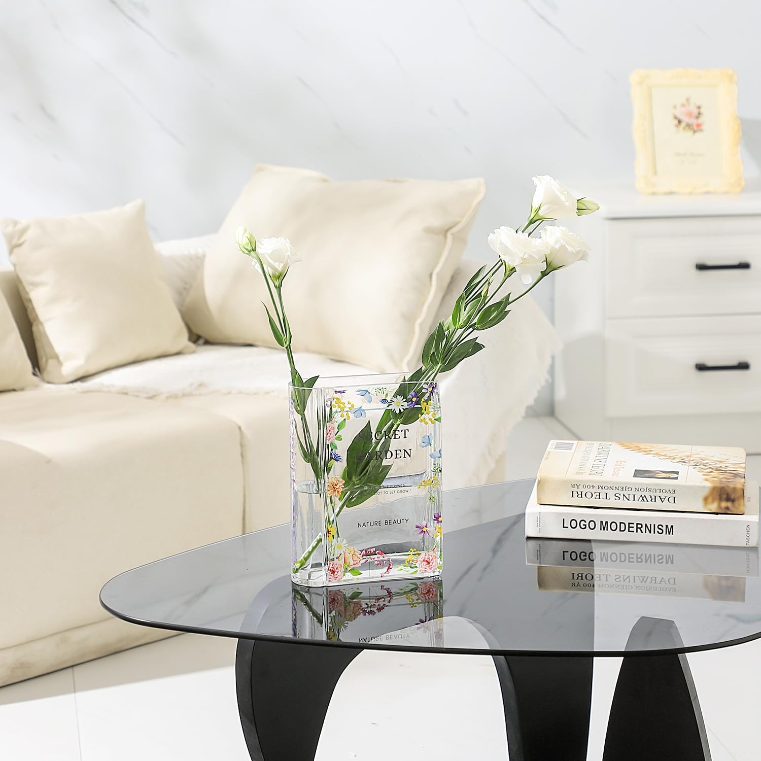 Glass Book Vase / Sg / Glass-7.8 / Clear