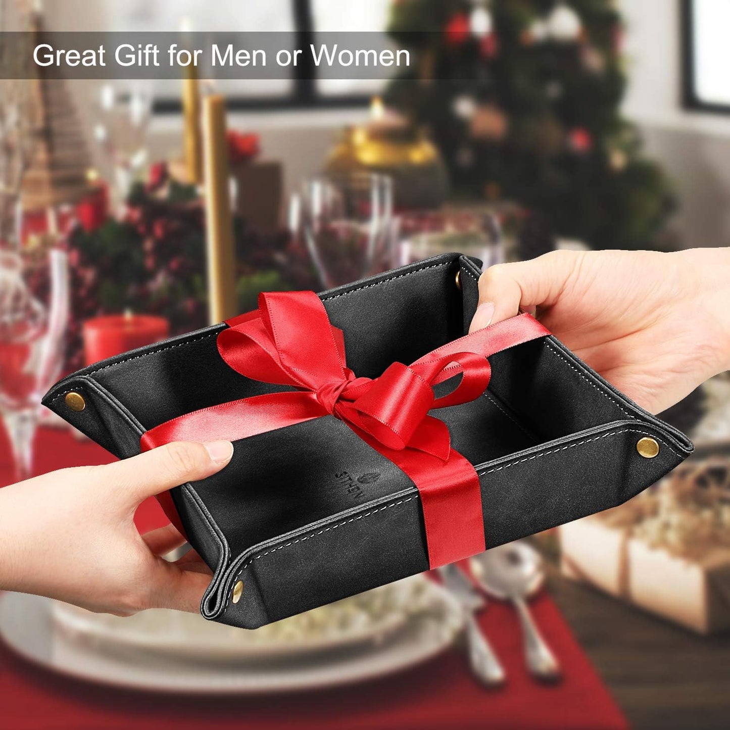 Valet Tray Desktop Storage Organizer / Black