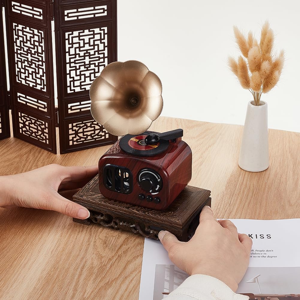 Wooden Display Stand Base Rectangle Vase Riser Oriental Style Pedestal / Rectangular / 3.5 x 5.9