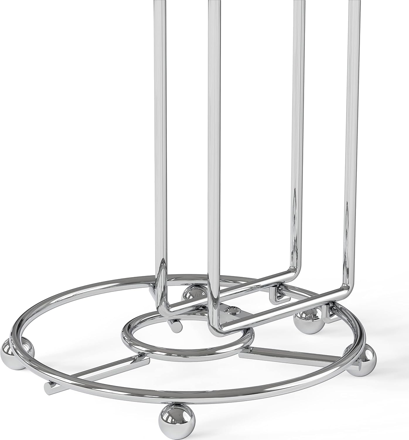 Simple Houseware Toilet Paper Holder Bathroom Tissue Storage Holder, Chrome | 4 Paper Rolls, 6.9" x 6.9" x 23"