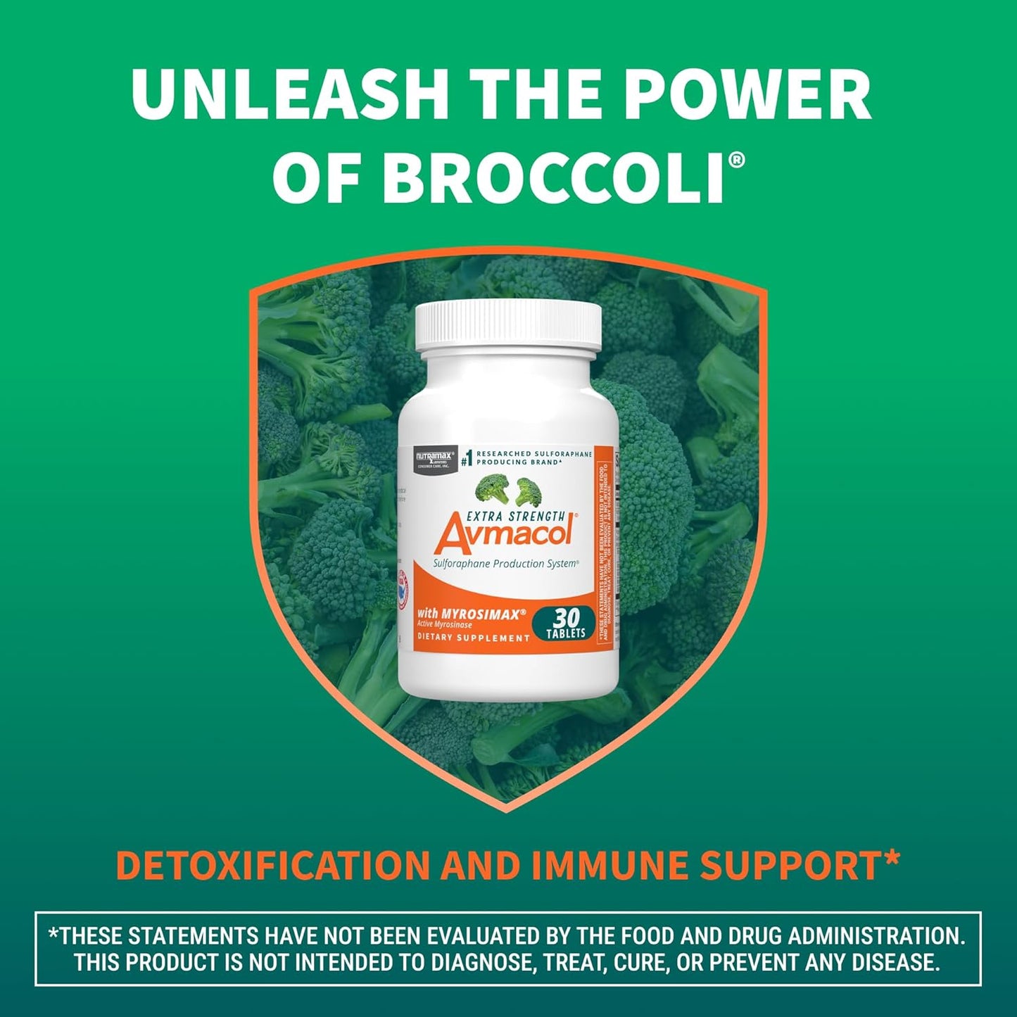 Avmacol Extra Strength Researched Sulforaphane-Producing Brand for Detoxification / 30 Count