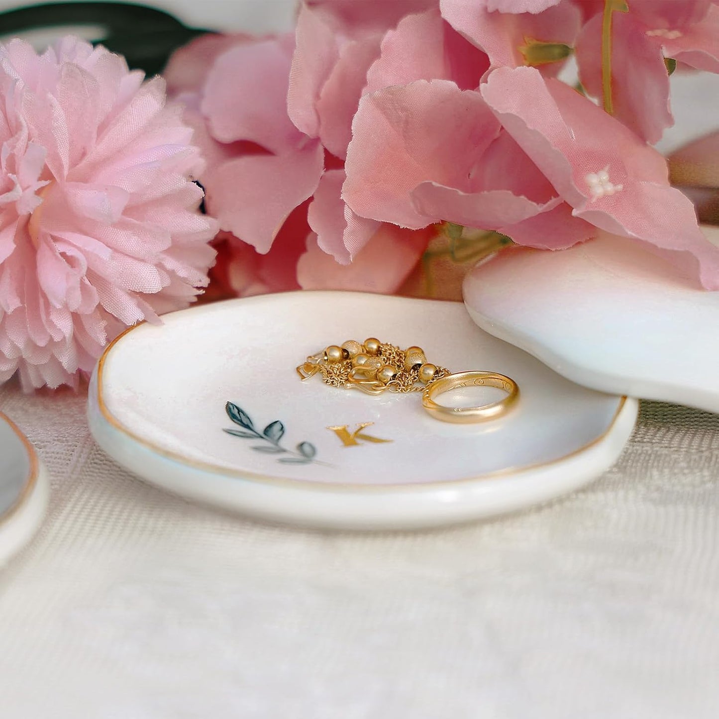 Initial Jewelry Tray for Rings / K