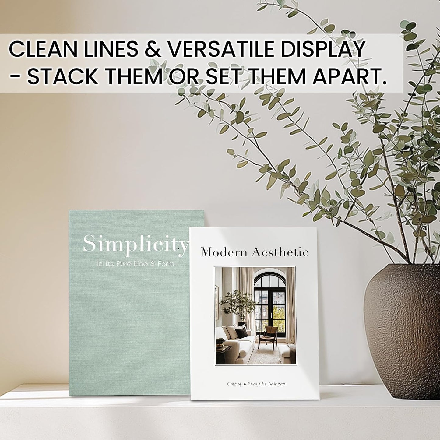 Faux Book Photo / Modern Sage / Set of 2