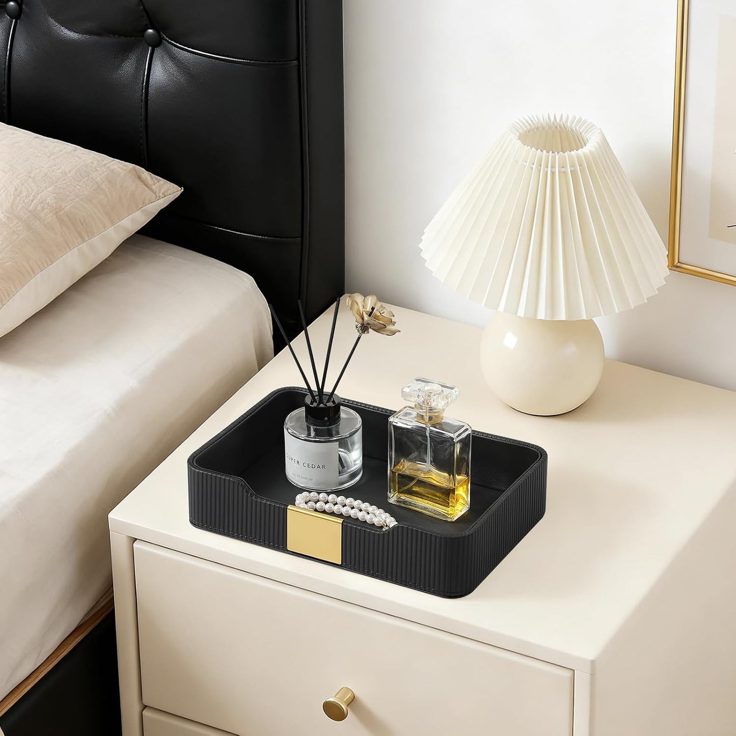 Valet Tray Desktop Storage Organizer / Black