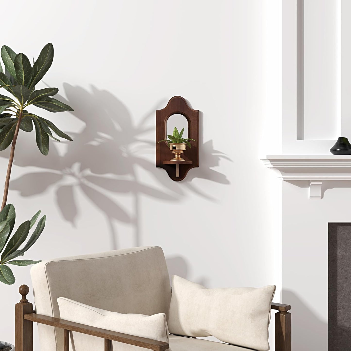 Boho Decor Wall-Mouted Shelves / Mirror