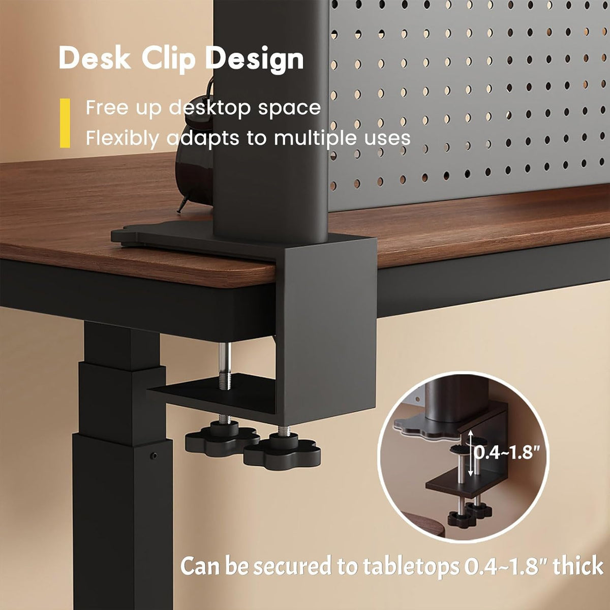 Clamp On Desk Shelf Organizer with Pegboard Desk Hutch Dorm with Storage Bookshelf Desk Top Organizer Shelf