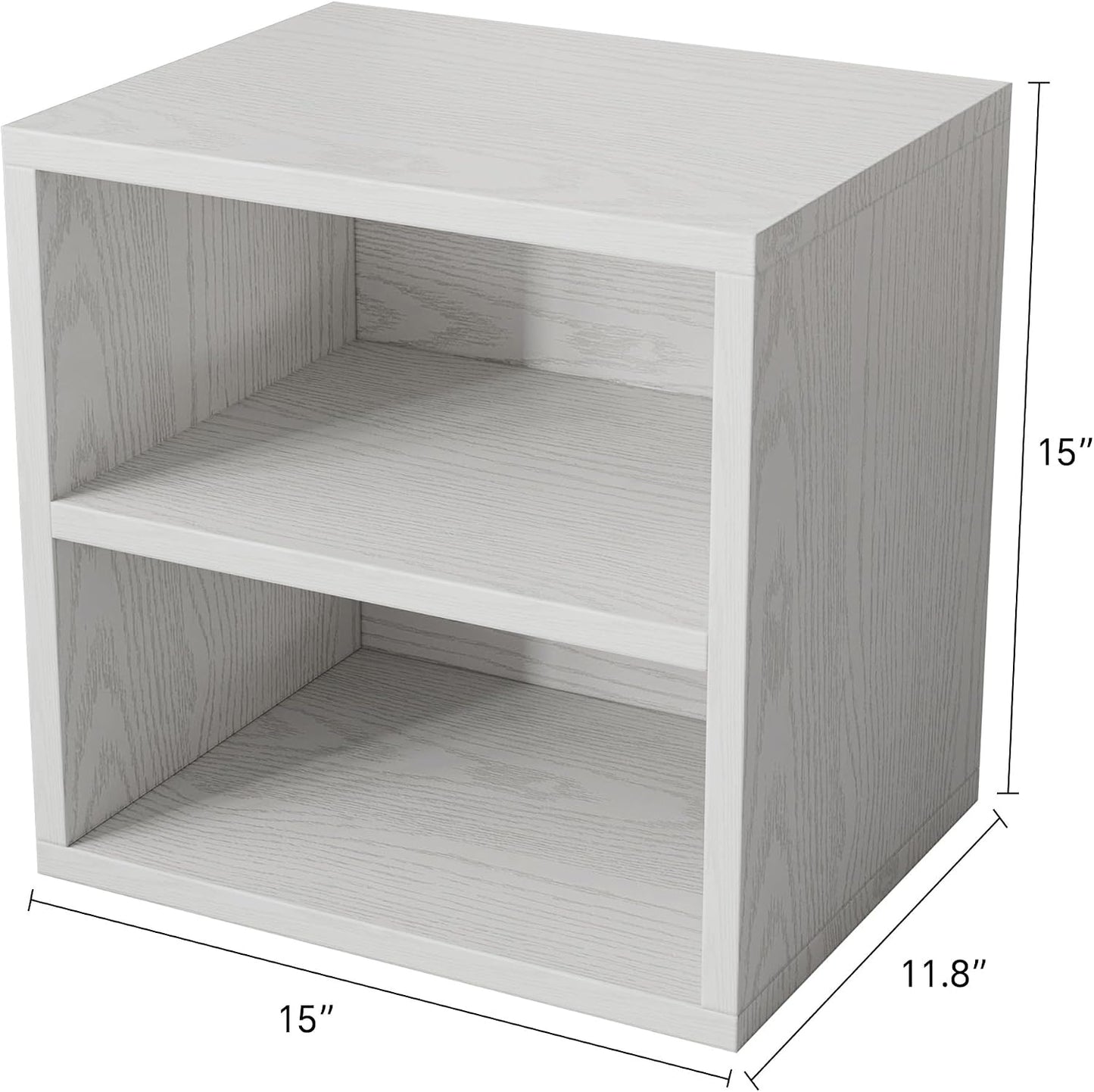 Magic DIY Cube Storage Organizer Stackable Cubes / Pure White-washed / 1 Layer Cube
