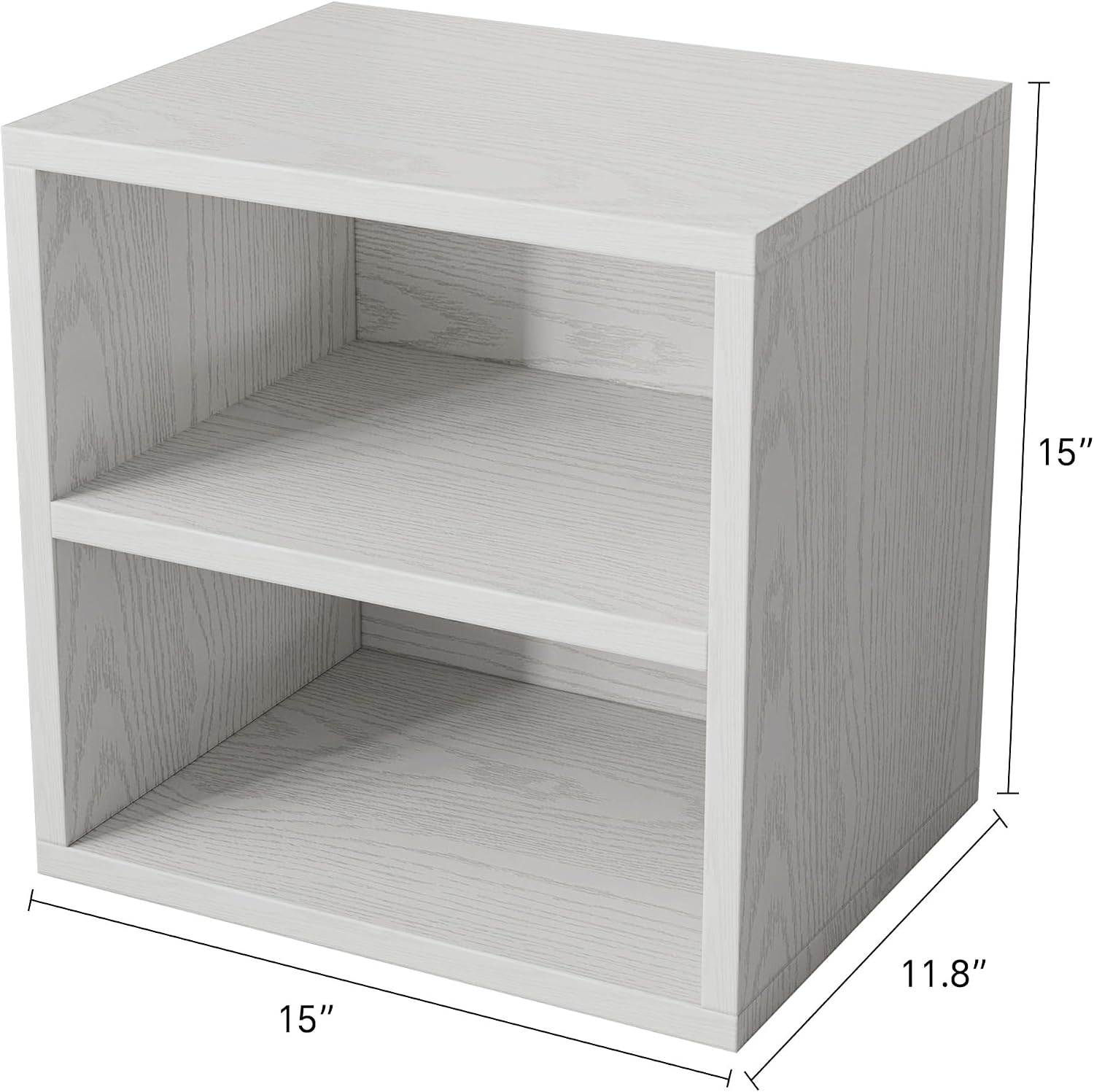 Magic DIY Cube Storage Organizer Stackable Cubes / Pure White-washed / 1 Layer Cube