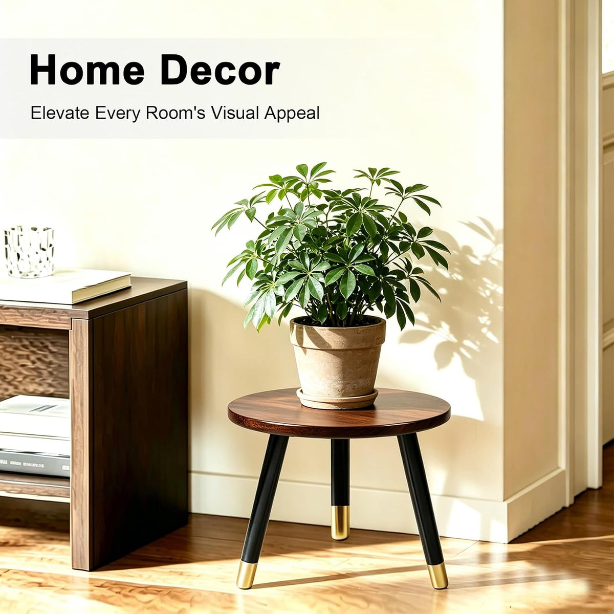 2-Pack Mid Century Plant Stand for Indoor Plants, Modern Metal Flower Pot Holder Stand for Living Room, Decorative