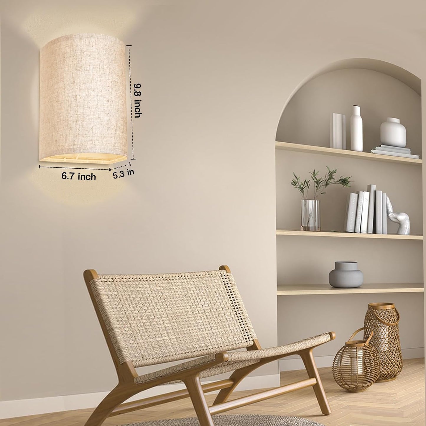 FINCMY Battery Operated Wall Sconces Set of Two, 18 RGB Colors Stick on Wall Lights with Remote, Changeable Dimmable