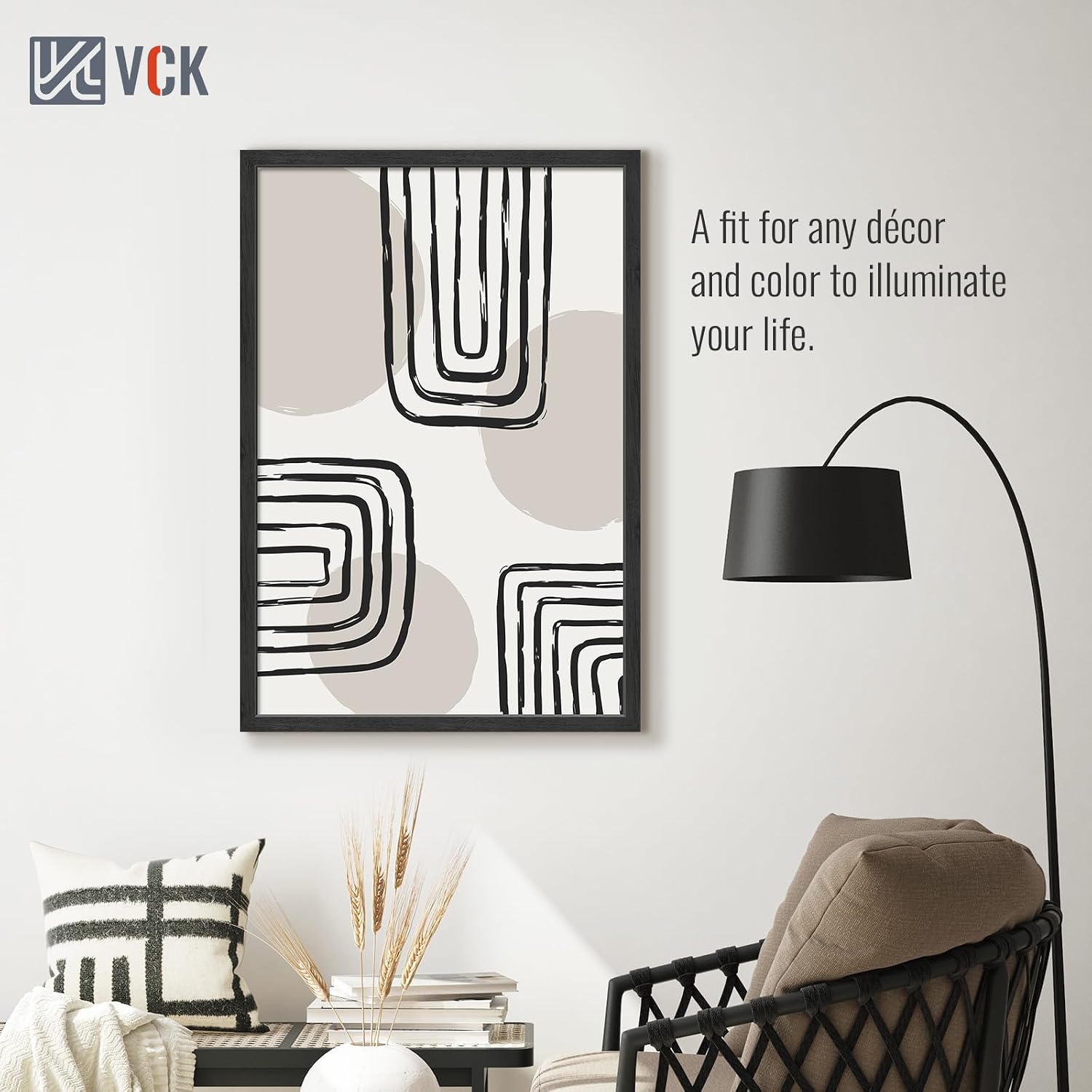 VCK 27x40 Inch Poster Frame Set of 3, Black Woodgrain, Wall Hanging | Wide Border, Exclusive Woodgrain, Shatterproof