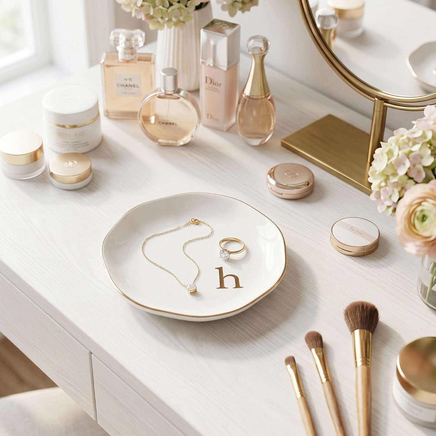 Ceramic Jewelry Tray / H / White