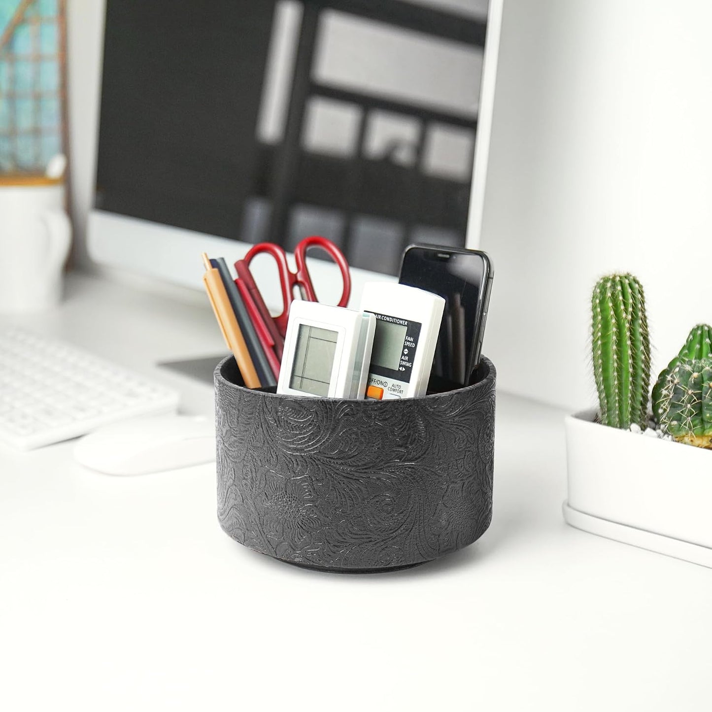 Remote Control Holder / 1-black2 / 360 Degree Rotation