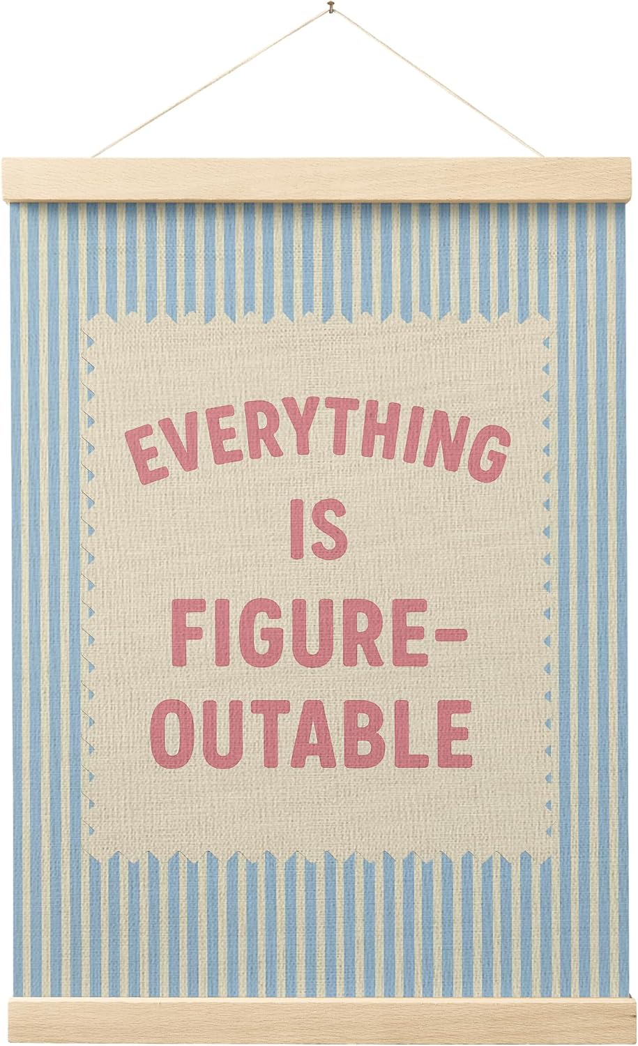 FGFK Everything Is Figureoutable Inspirational Wall Art Poster Hanger Frame