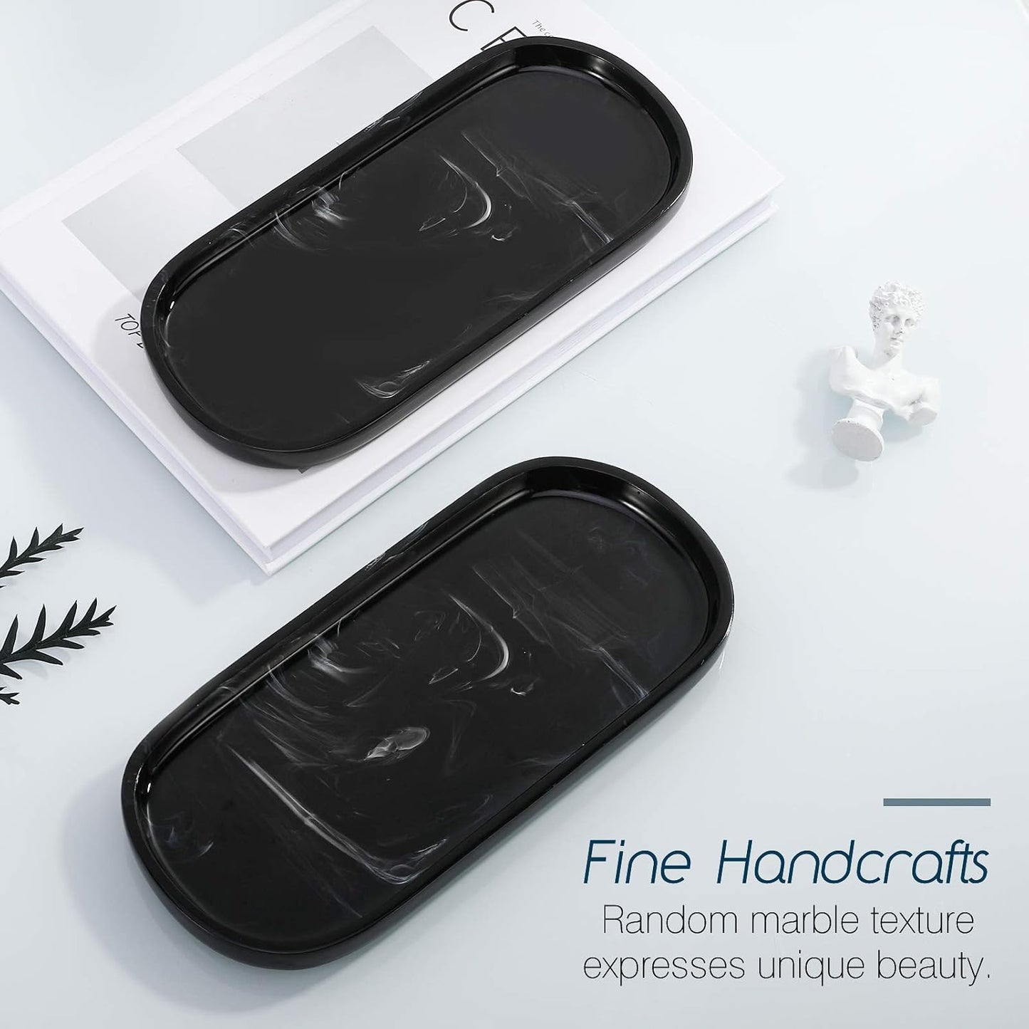 Oval Toilet Tank Tray / E - Ink Black / Small