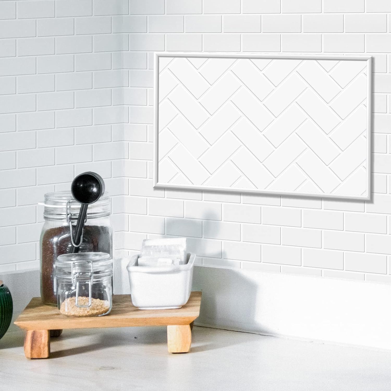 Flexible Peel and Stick Trim Molding Decorative for Backsplash Tile Edge / 25 Feet / White / 25 ft