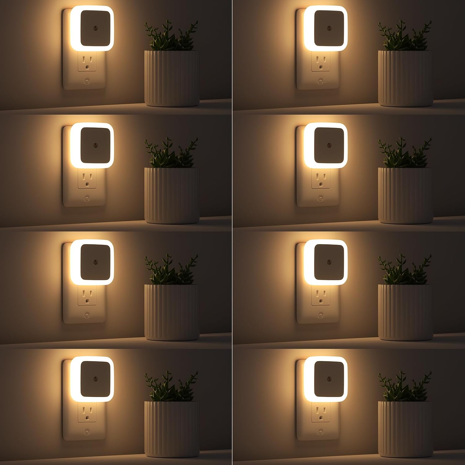 Sujeet Night Light, Night Lights Plug into Wall 8-Pack, Nightlight Plug in Night Light, Dusk to Dawn Night Lamp Led