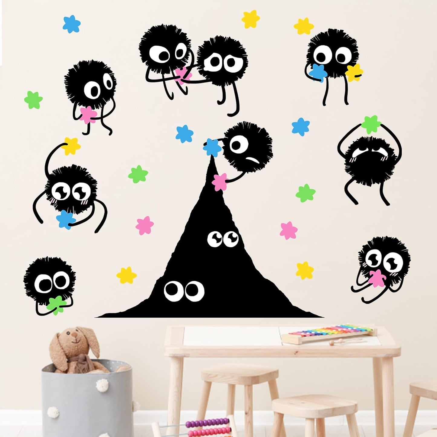 Soot Sprites Wall Decals Stickers / Black Briquet