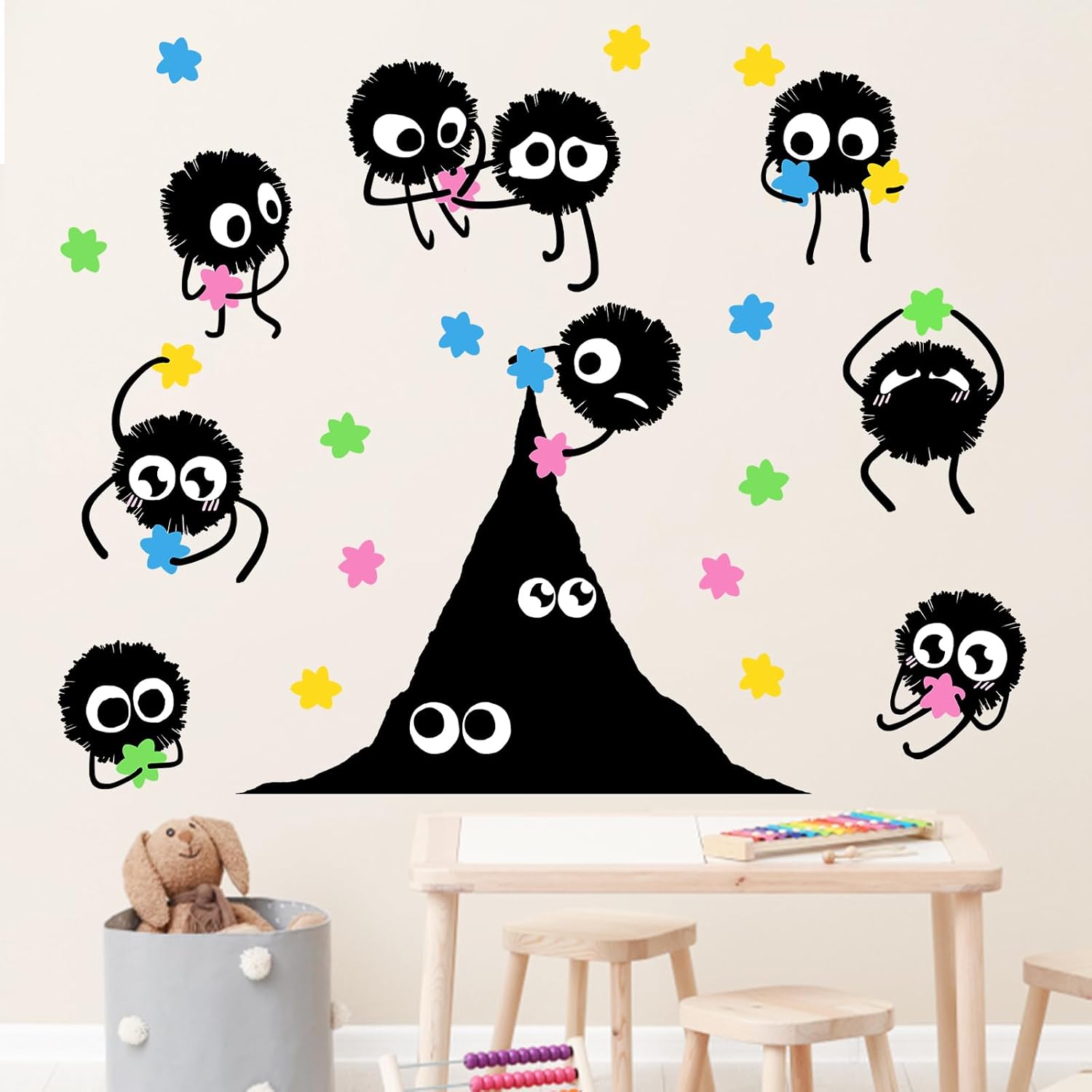 Soot Sprites Wall Decals Stickers / Black Briquet