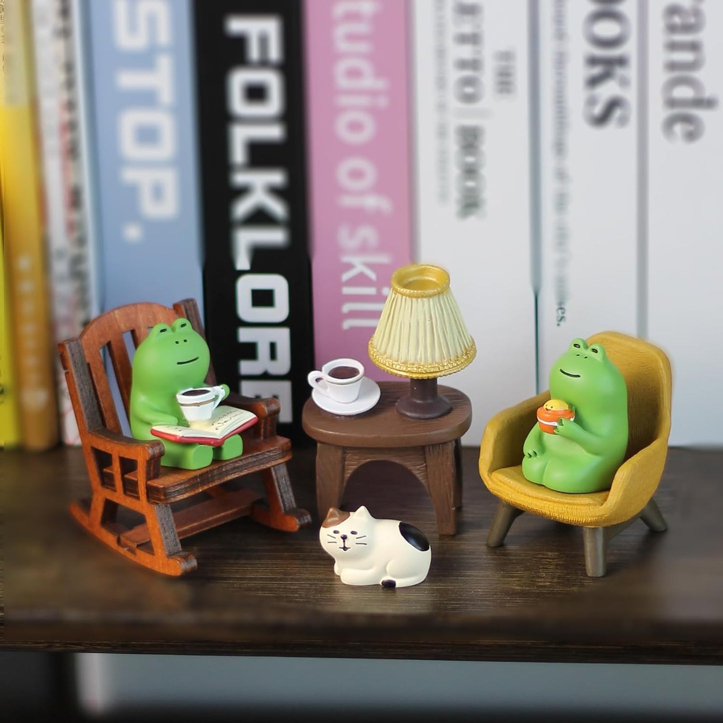 Miniature Frog Figurines Statue / Set6