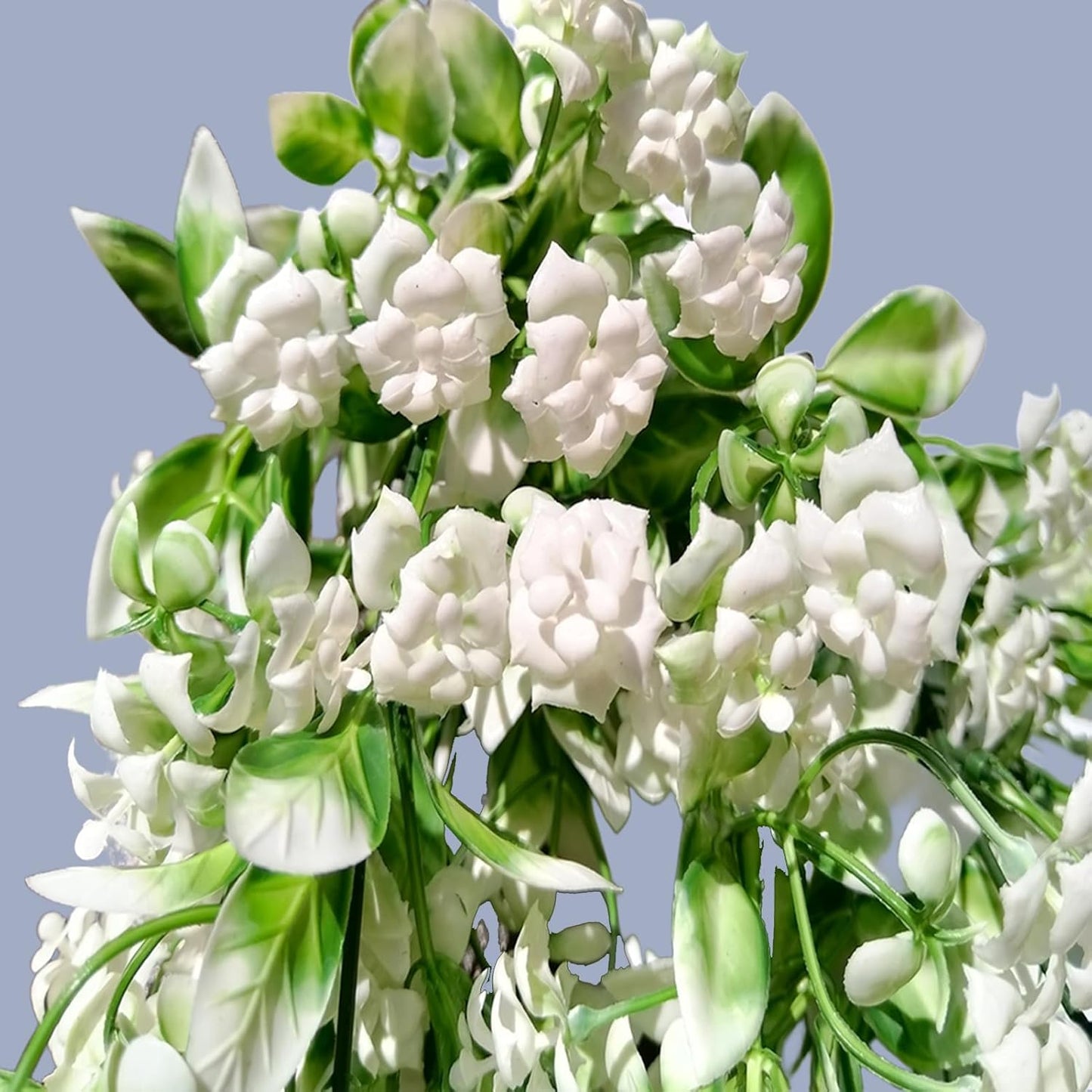 Artificial Hanging Flowers / White-rose / 22.4 Inch / Set of 4