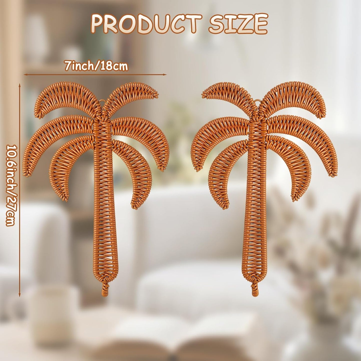 Boho Rattan Wall Towel Hook / Set of 2